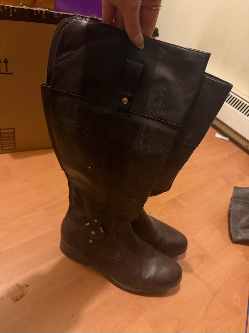 Classic Women's Tall Riding Boots in Black